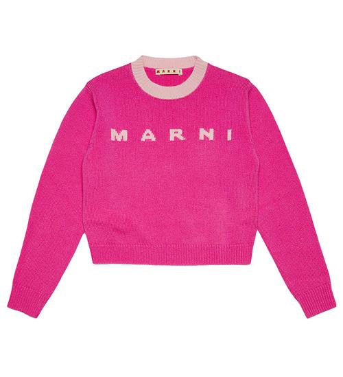 Se Marni Marni Bluse - Crepped - Uld - Pink m. Rosa ved KidsWorld