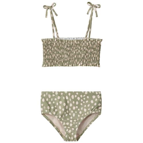 Se Liewood Mikaela Mønstret Bikini Leo Spots/Tea | Grønn | 98 cm ved Babyshop