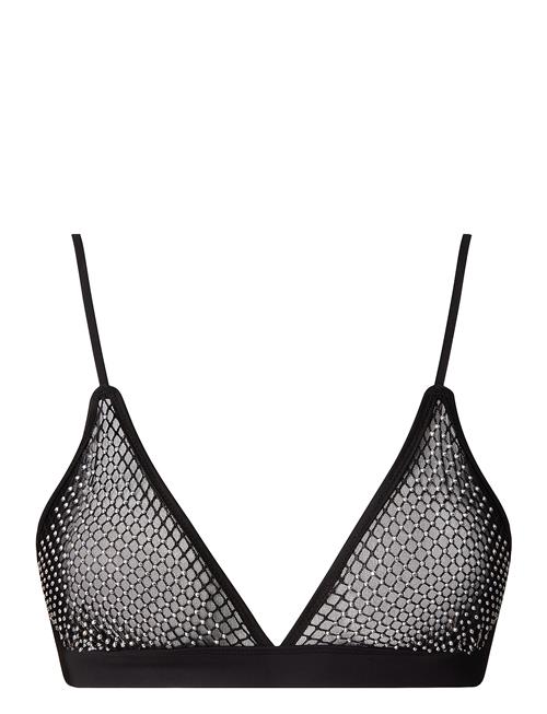 Understatement Underwear Mesh Triangle Bralette Understatement Underwear Black