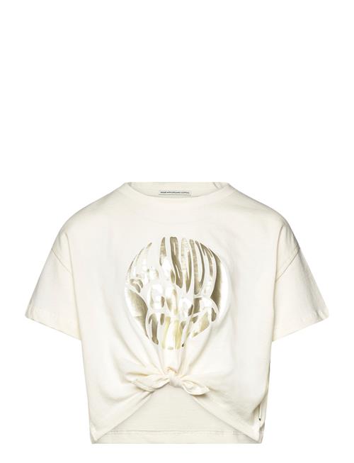 Tom Tailor Cropped Knotted T-Shirt Tom Tailor Cream