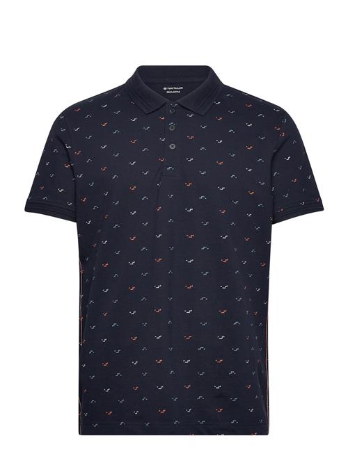 Tom Tailor Allover Printed Polo Tom Tailor Navy