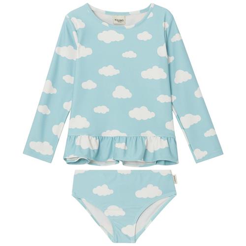 Kuling Florence Mønstret UV-sæt Med Skyer Blå 86/92 cm  Blå  86/92 cm  Unisex