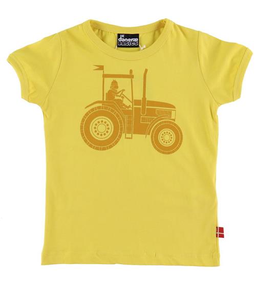 DanefÃ¦ DanefÃ¦ T-Shirt - Danebasic - Faded Yellow Traktor