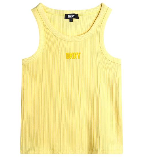 Se DKNY DKNY Tanktop - Rib - Straw Yellow ved KidsWorld