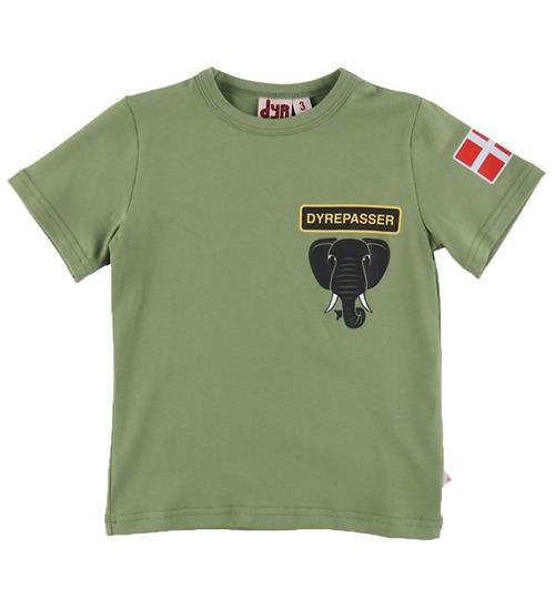 Se DYR-Cph T-Shirt - Dyrepasser - Sage Elefant ved KidsWorld