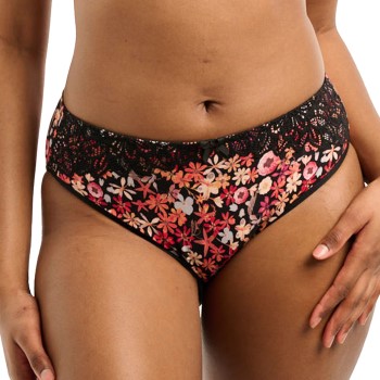 Sans Complexe Trusser Ava Fantasie Brief Sort/Rosa bomuld Large Dame