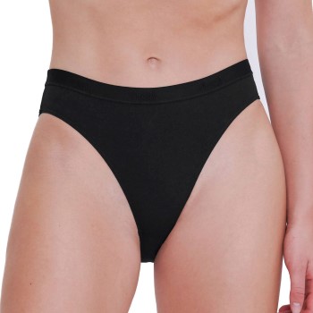 Sloggi Trusser 3P GO Casual High Leg Brief Sort bomuld X-Large Dame