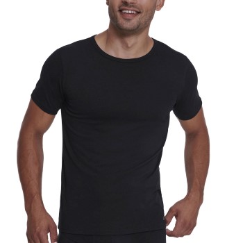 Sloggi 2P Men ABC O Neck T Shirt Sort bomuld Large Herre