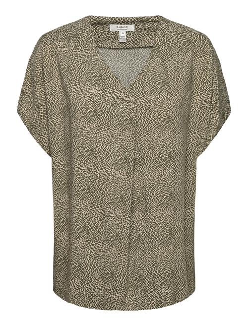 Byjosa Loose Vneck Blouse - B.young Brown