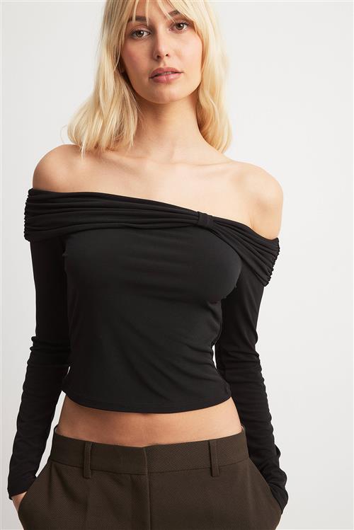 NA-KD Skulderløs top - Black