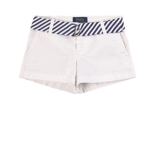 Se Ralph Lauren Shorts Med Bælte Hvid | Hvid | 144-147 cm ved Babyshop