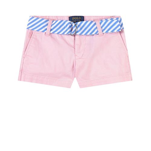 Se Ralph Lauren Shorts Med Bælte Lyserød | Lyserød | 144-147 cm ved Babyshop