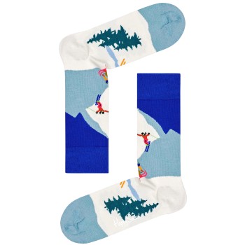 Happy socks Strømper Downhill Skiing Sock Hvid Str 41/46