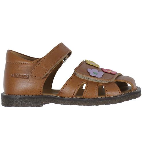 Se Angulus Angulus Sandaler - Cognac m. Blomster ved KidsWorld