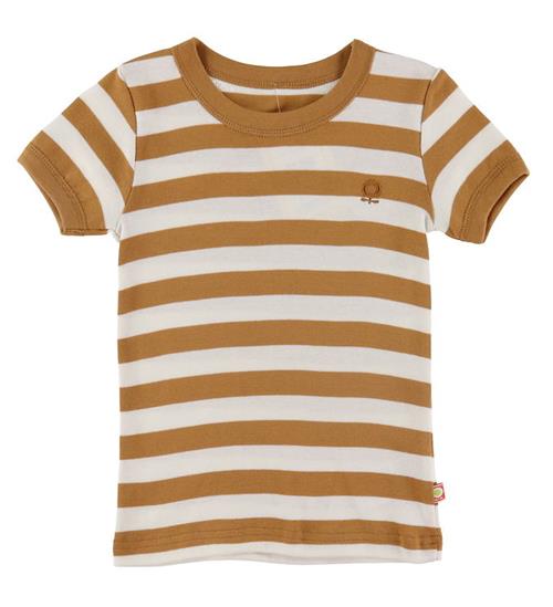 Se Katvig Katvig T-shirt - Brun/Hvid Stribet ved KidsWorld