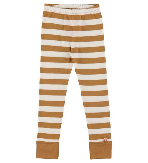 Se Katvig Katvig Leggings - Brun/Hvid Stribet ved KidsWorld