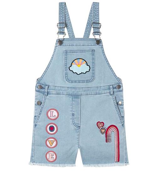 Stella McCartney Kids SmÃ¦kbukser - Denim - LyseblÃ¥ m. Patches