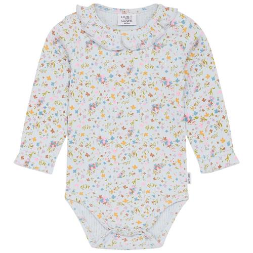 Hust&Claire Bitta Blomstret Babybody Water | Blå | 56 cm