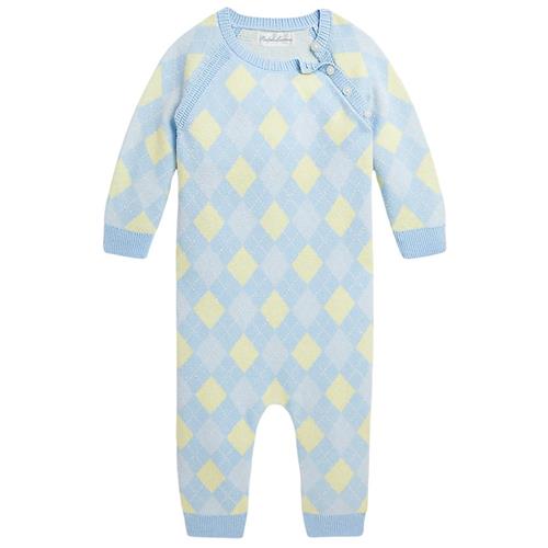 Ralph Lauren Strikket Body Blue Argyle | Blå | 6 months