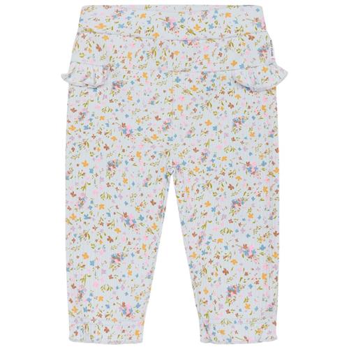 Se Hust&Claire Genny Blomstrede Joggingbukser Water | Blå | 68 cm ved Babyshop