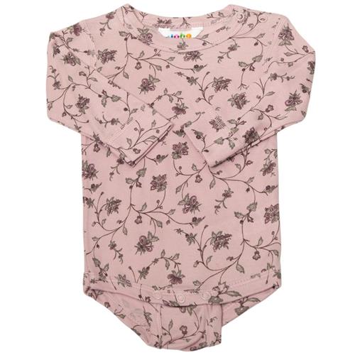 Se Joha Blomstret Babybody Lyserød | Lyserød | 90 cm ved Babyshop