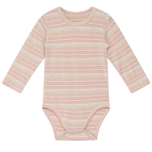 Hust&Claire Buller Stribet Babybody Peach Rose | Lyserød | 68 cm