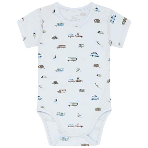 Se Hust&Claire Bue Mønstret Babybody Water | Blå | 86 cm ved Babyshop