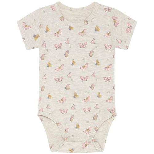 Hust&Claire Bue Mønstret Babybody Shrimp | Lyserød | 56 cm