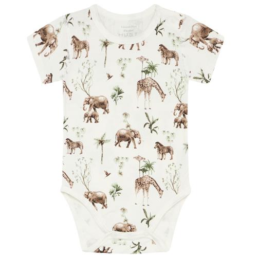 Se Hust&Claire Bue Mønstret Babybody Elfenben | Hvid | 68 cm ved Babyshop