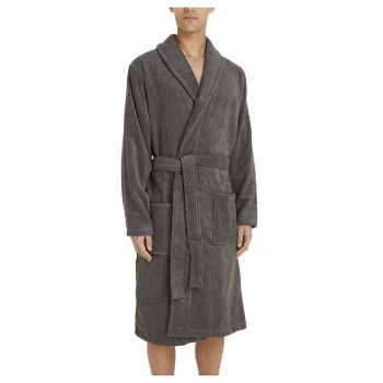 Tommy Hilfiger Cotton Towelling Bathrobe Grå bomuld Small Herre