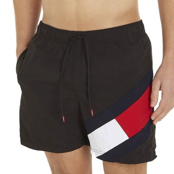 Tommy Hilfiger Badebukser Solid Flag Swim Shorts Sort nylon X-Large Herre