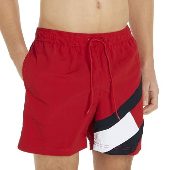 Tommy Hilfiger Badebukser Solid Flag Swim Shorts Rød nylon Medium Herre