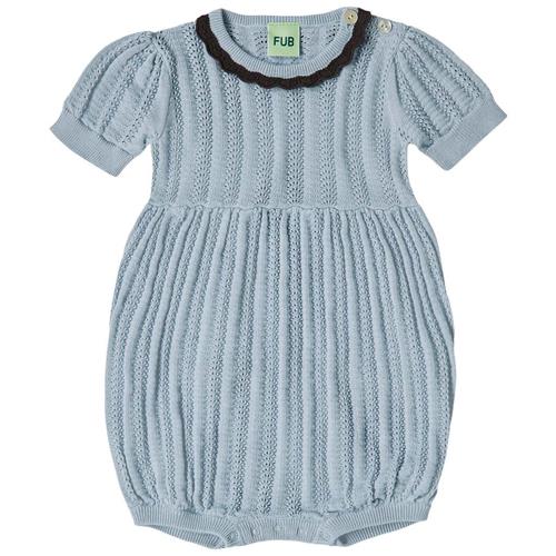 Se FUB Romper I Pointelle Cloud | Blå | 56 cm ved Babyshop