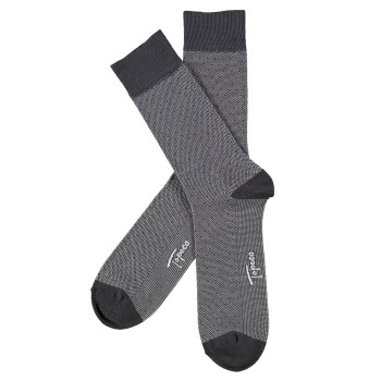 Topeco Strømper Men Sock Mercerized Cotton Dots Mørkgrå  Str 41/45 Herre