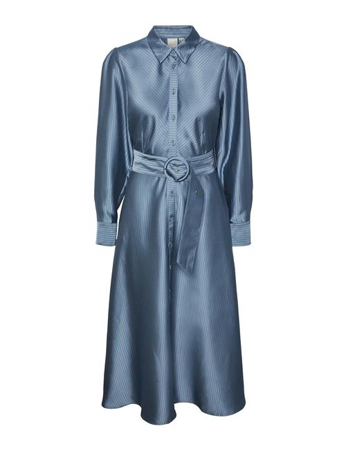 YAS Yasempi Ls Long Shirt Dress YAS Blue