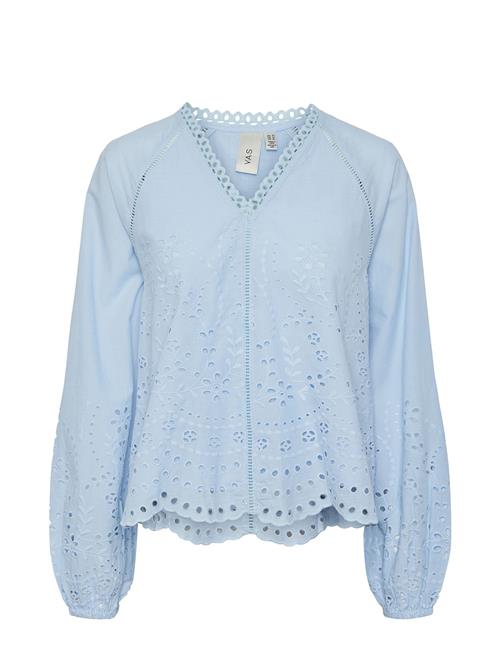 YAS Yasluma Ls V-Neck Top S. Noos YAS Blue