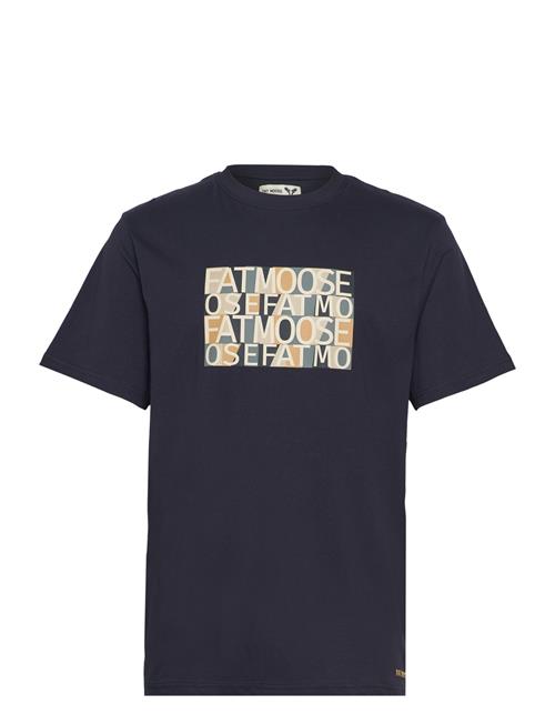 Se Fat Moose Logo Cotton Tee Fat Moose Navy ved Booztlet