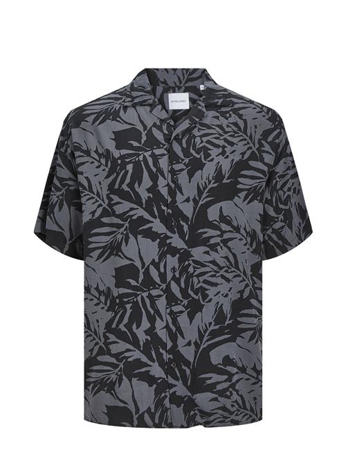 Jack & Jones Jjguru Monochrome Aop Resort Shirt Ss Jack & J S Grey