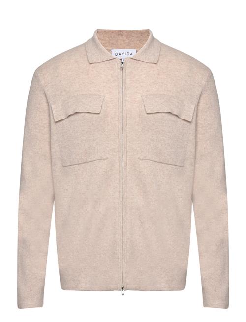 Se Davida Cashmere Man Collar Jacket Davida Cashmere Cream ved Booztlet