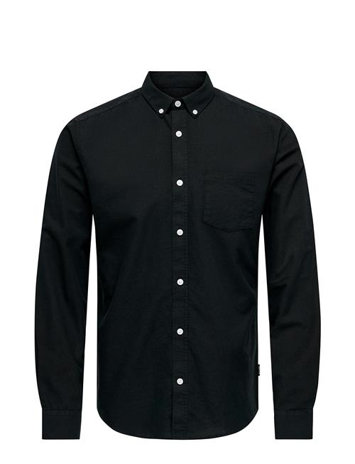 ONLY & SONS Onsremy Ls Reg Wash Oxford Shirt ONLY & SONS Black