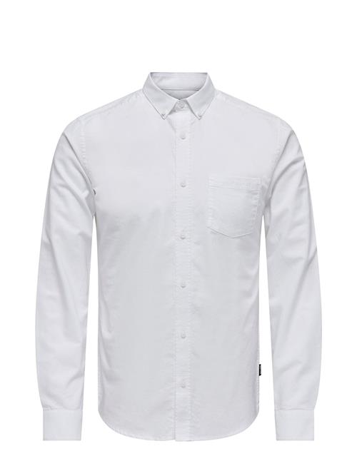 ONLY & SONS Onsremy Ls Reg Wash Oxford Shirt ONLY & SONS White