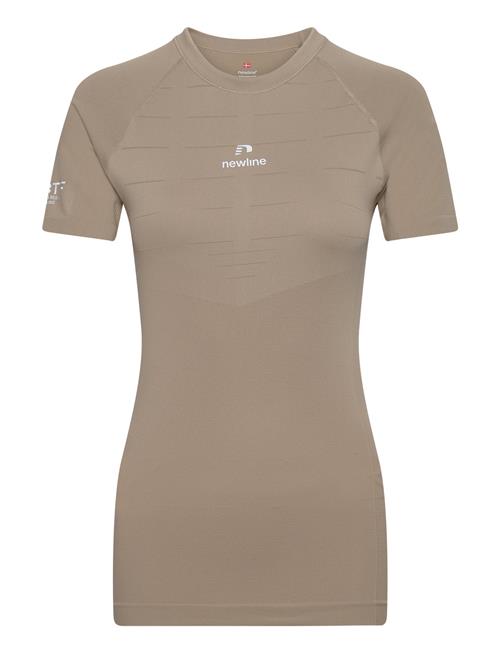 Se Newline Nwlpace Seamless Tee Woman Newline Brown ved Booztlet