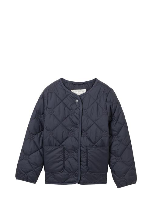 Se Tom Tailor Quilted Flower Jacket Tom Tailor Navy ved Booztlet