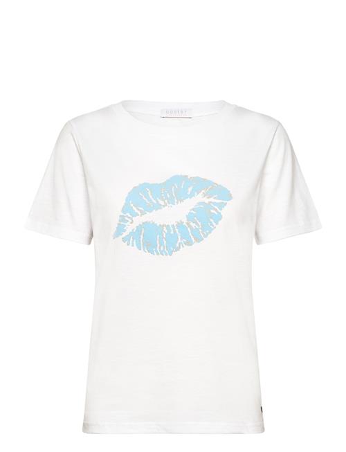 Se Coster Copenhagen T-Shirt With Kissing Lips - Mid Sle Coster Copenhagen White ved Booztlet