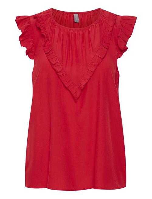 Cuasmine Ss Blouse Culture Red