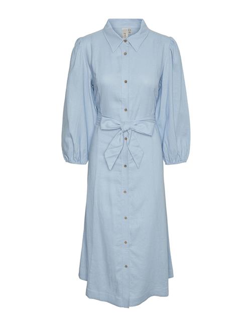 YAS Yasflaxy 3/4 Linen Shirt Dress Noos YAS Blue