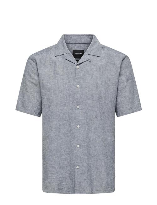 ONLY & SONS Onscaiden Ss Solid Resort Linen Shirt ONLY & SONS Blue