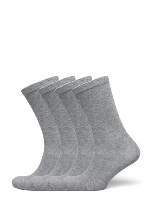 4-Pack Women Bamboo Basic Socks URBAN QUEST Grey