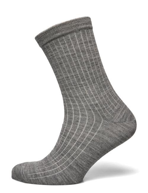 mp Denmark Wool Rib Socks Mp Denmark Grey