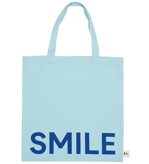 Se Design Letters Design Letters Shopper - Smile - Ice Blue ved KidsWorld